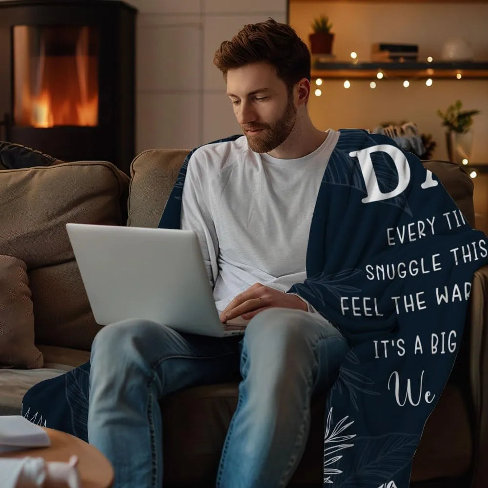 Dad's Cozy Flannel Blanket - A Gift of Warmth and Love, 60"x80"