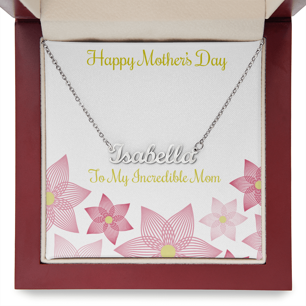 Custom Name Necklace - To My Incredible Mom