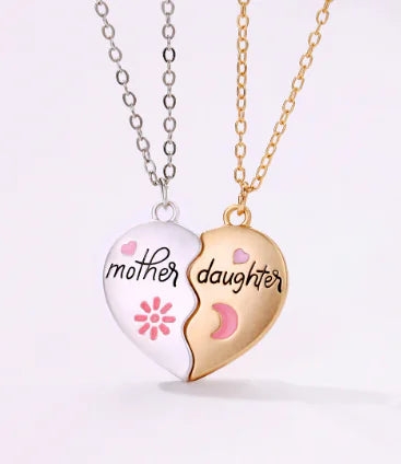 Mother Daughter Magnetic Heart Necklace Set: Unbreakable Bond, Timeless Style