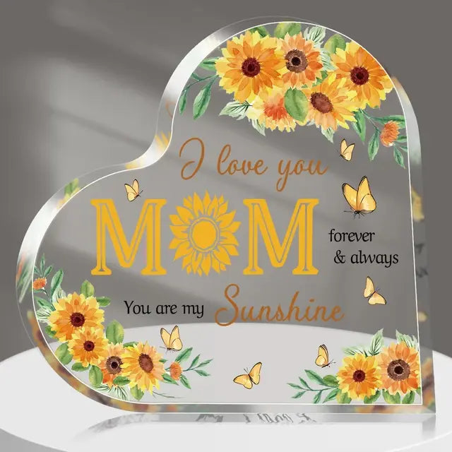 Show Your Eternal Love For Mom Acrylic Heart Plaque