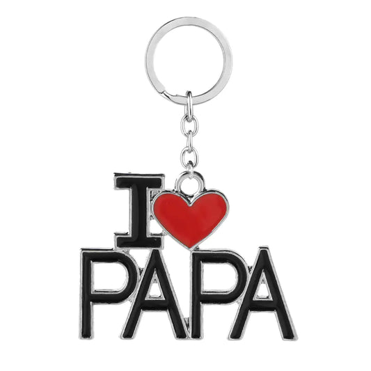 "I Love Dad/Papa" Heart Keychain - Father's Day Gift