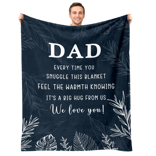 Dad's Cozy Flannel Blanket - A Gift of Warmth and Love, 60"x80"