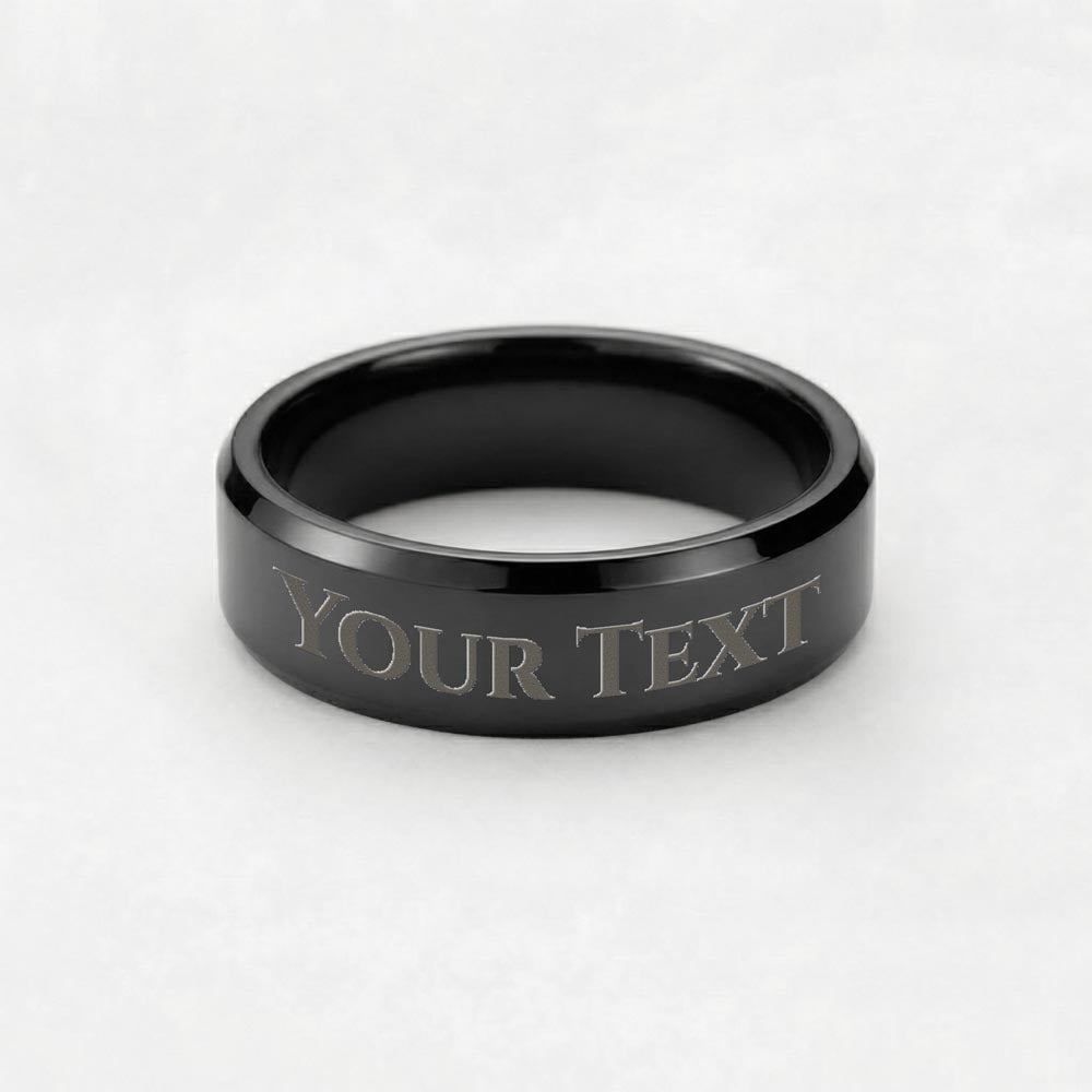 Engraved Men’s Ring – Personalized Message Ring for Him
