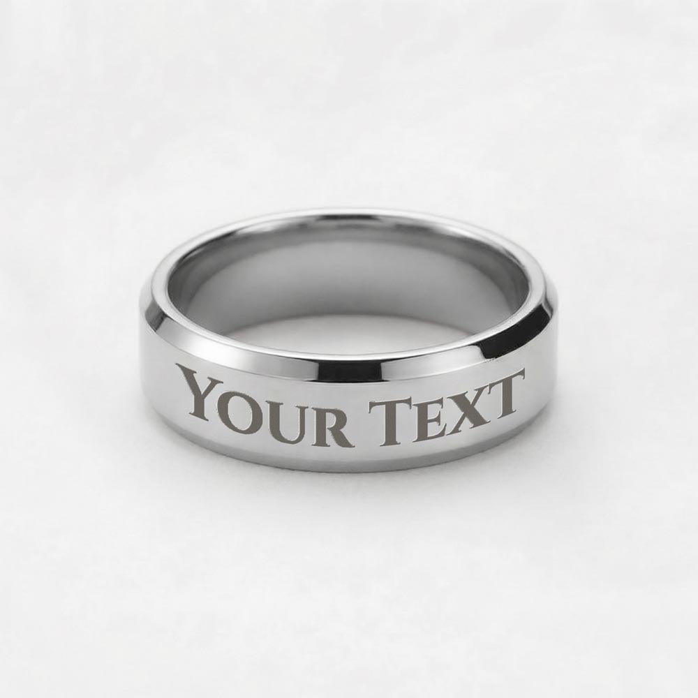 Engraved Men’s Ring – Personalized Message Ring for Him