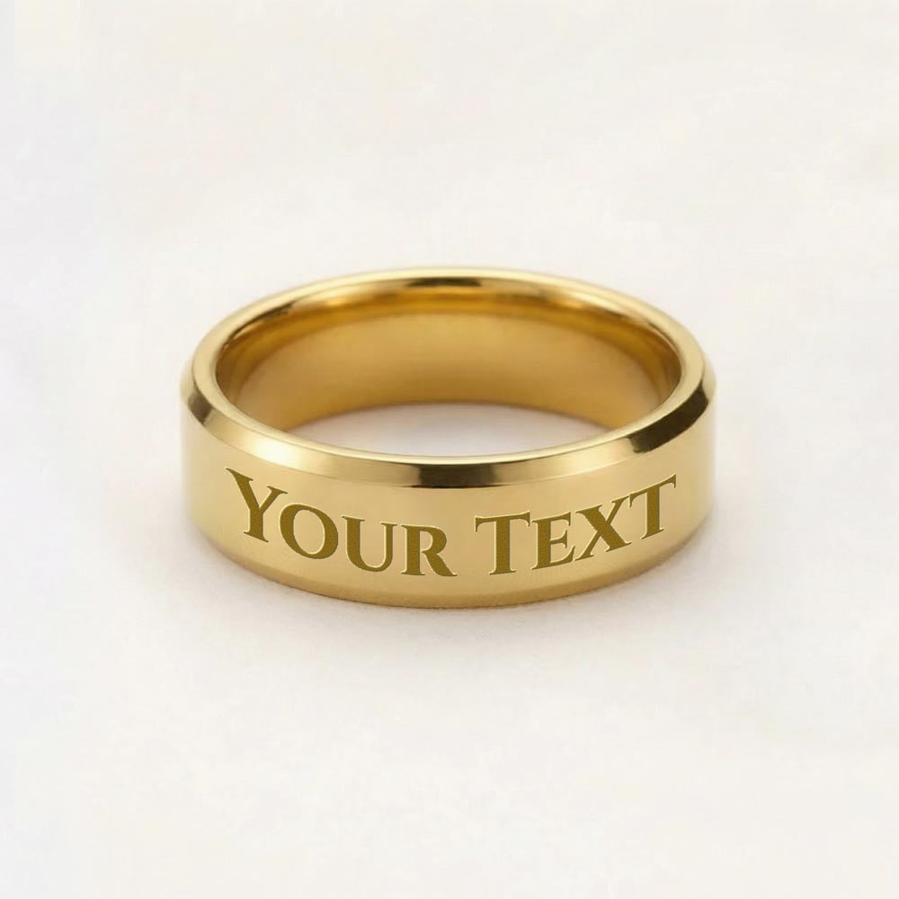 Engraved Men’s Ring – Personalized Message Ring for Him