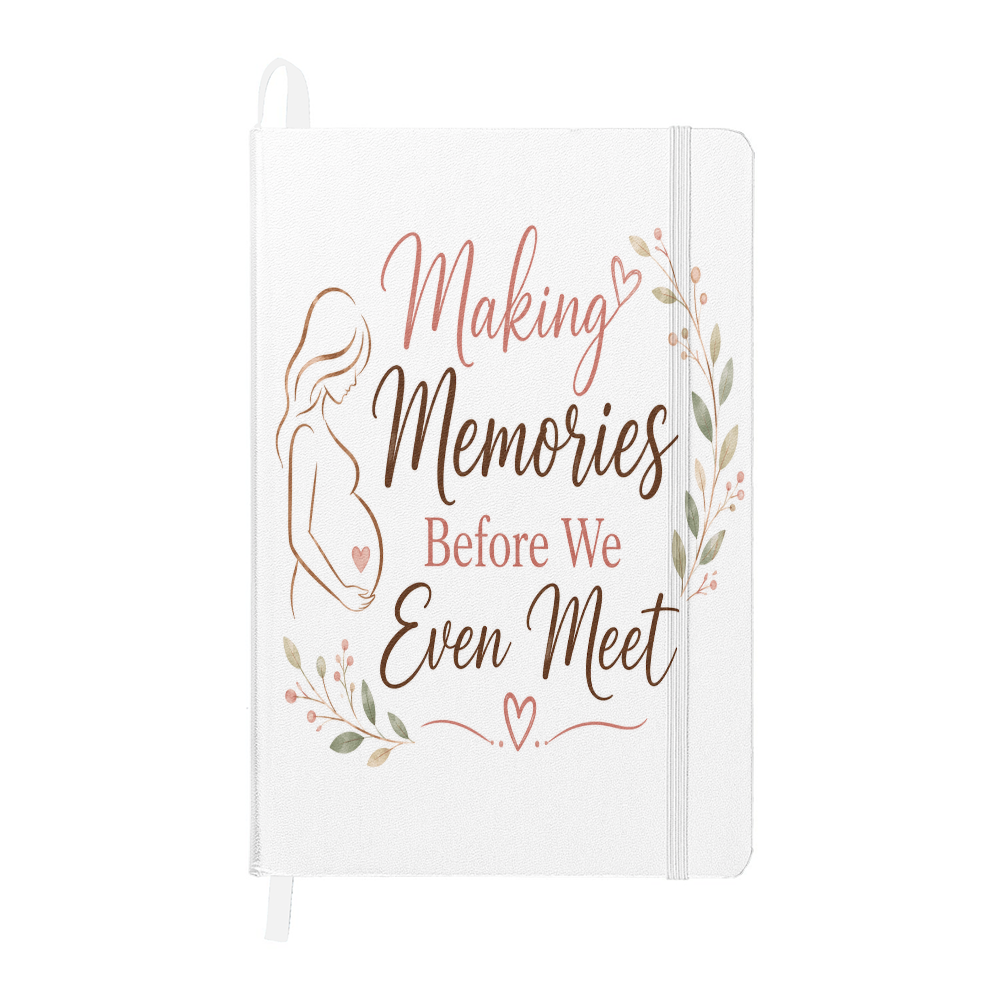 Pregnancy Journal for Mom to Be – Making Memories Before We Even Meet – Baby Shower Gift, Expecting Mom Keepsake Notebook, 5.5" x 8.5"