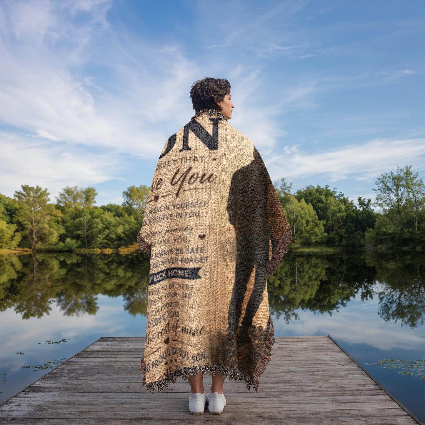 To My Son From Dad Heirloom Woven Blanket – Heartfelt Father-to-Son Keepsake