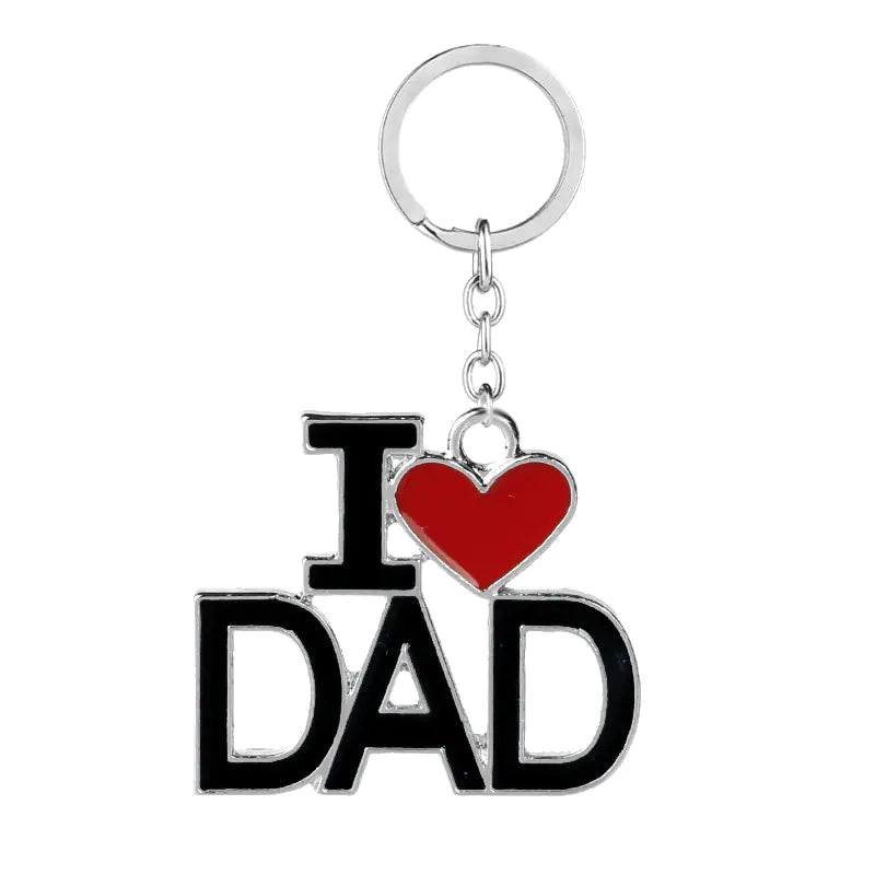 "I Love Dad/Papa" Heart Keychain - Father's Day Gift